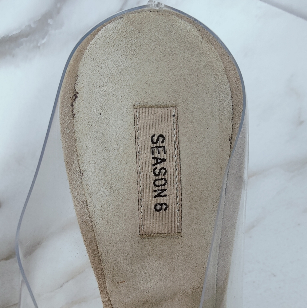 Yeezy Season 6 Clear Transparent PVC Lucite Heel Mules, Sz 37 (US women's 6) - Picture 8 of 16